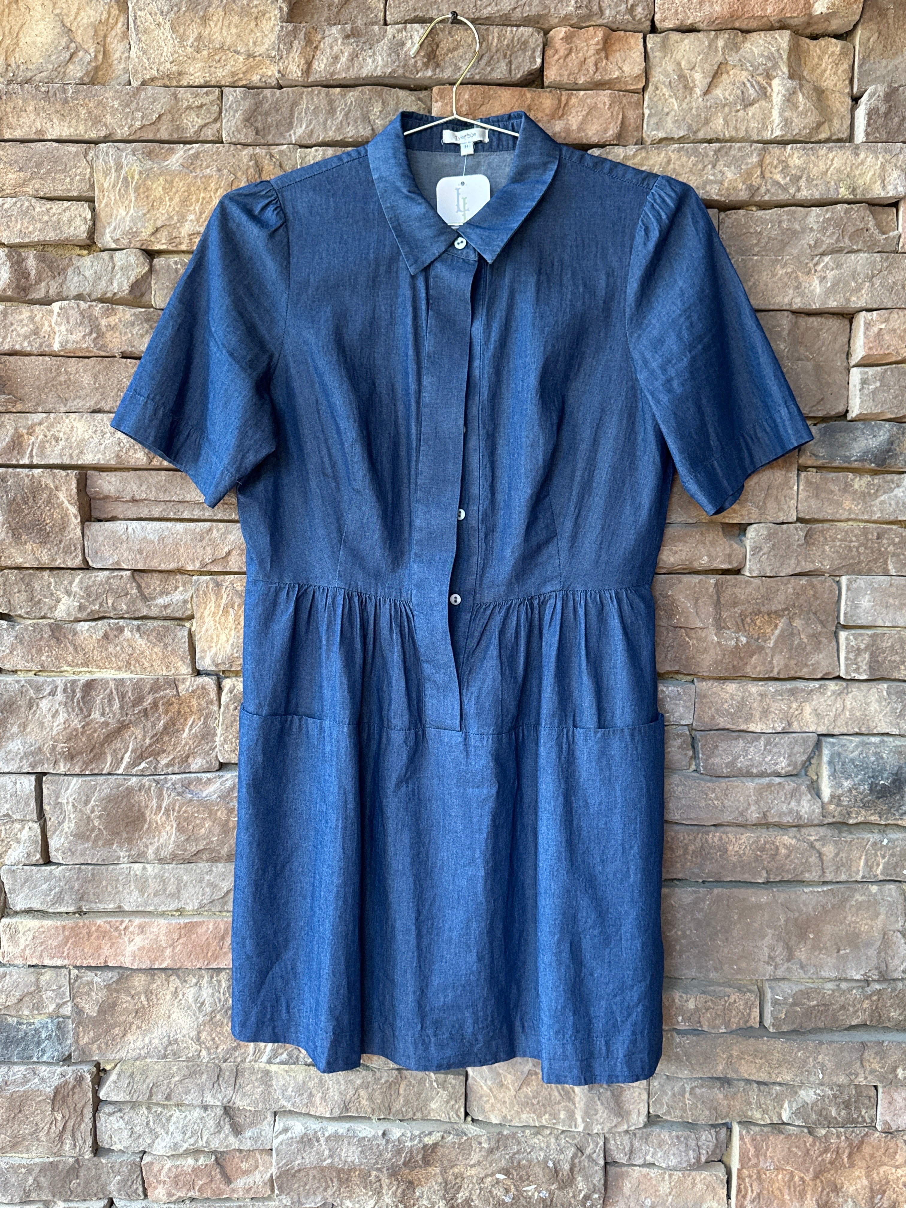 Tyler Boe Dark Chambray Mini Dress M