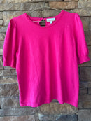 CeCe Short Sleeve Crew Neck Sweater XL