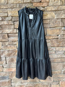Dear John Claire Black Leather Dress XS