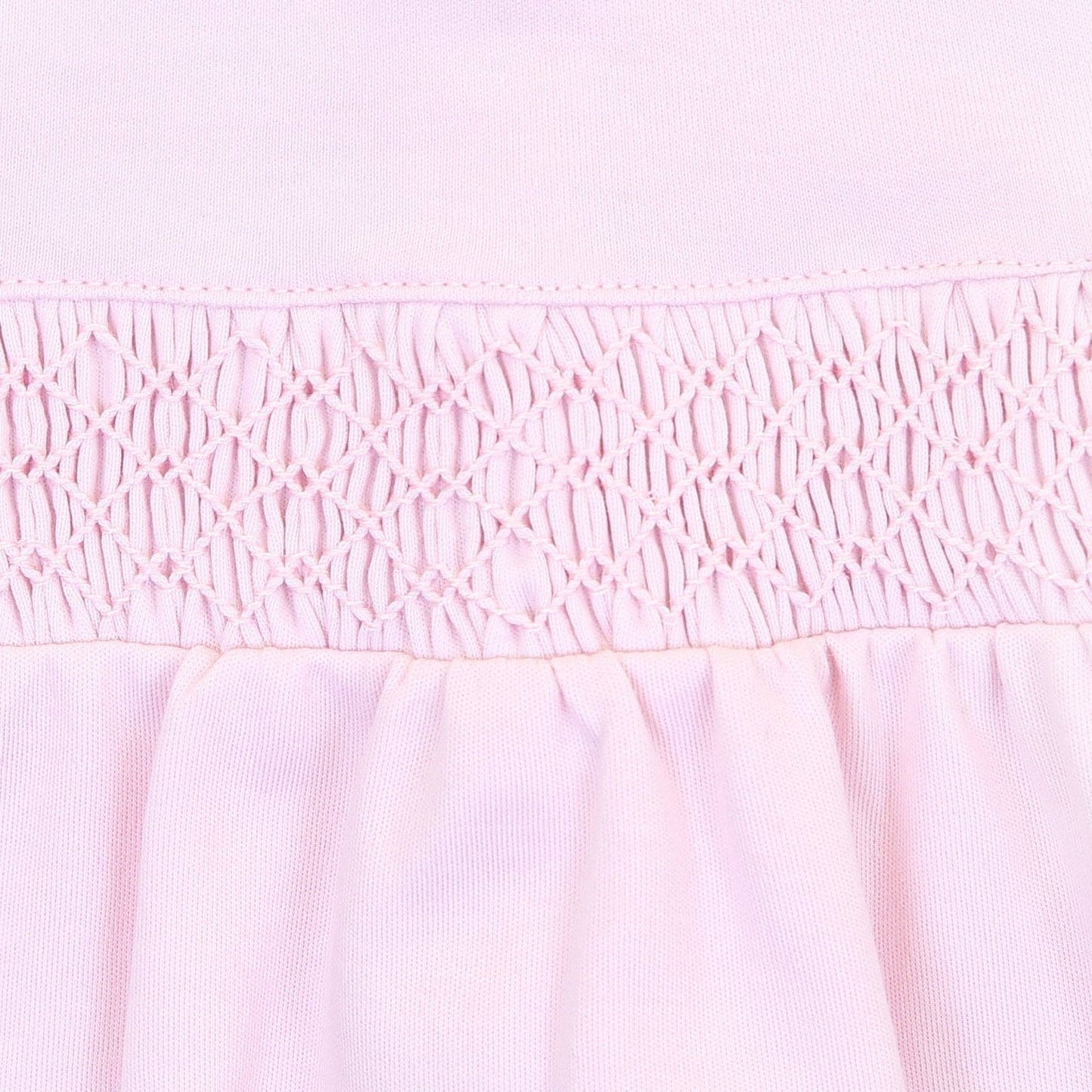 Newborn Baby Girl Pink Smocked Footie