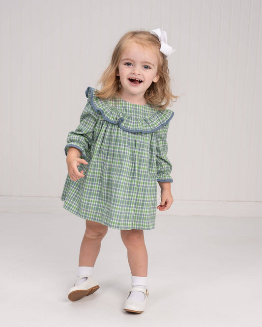 Layla Bluegrass Plaid Bloomer Set