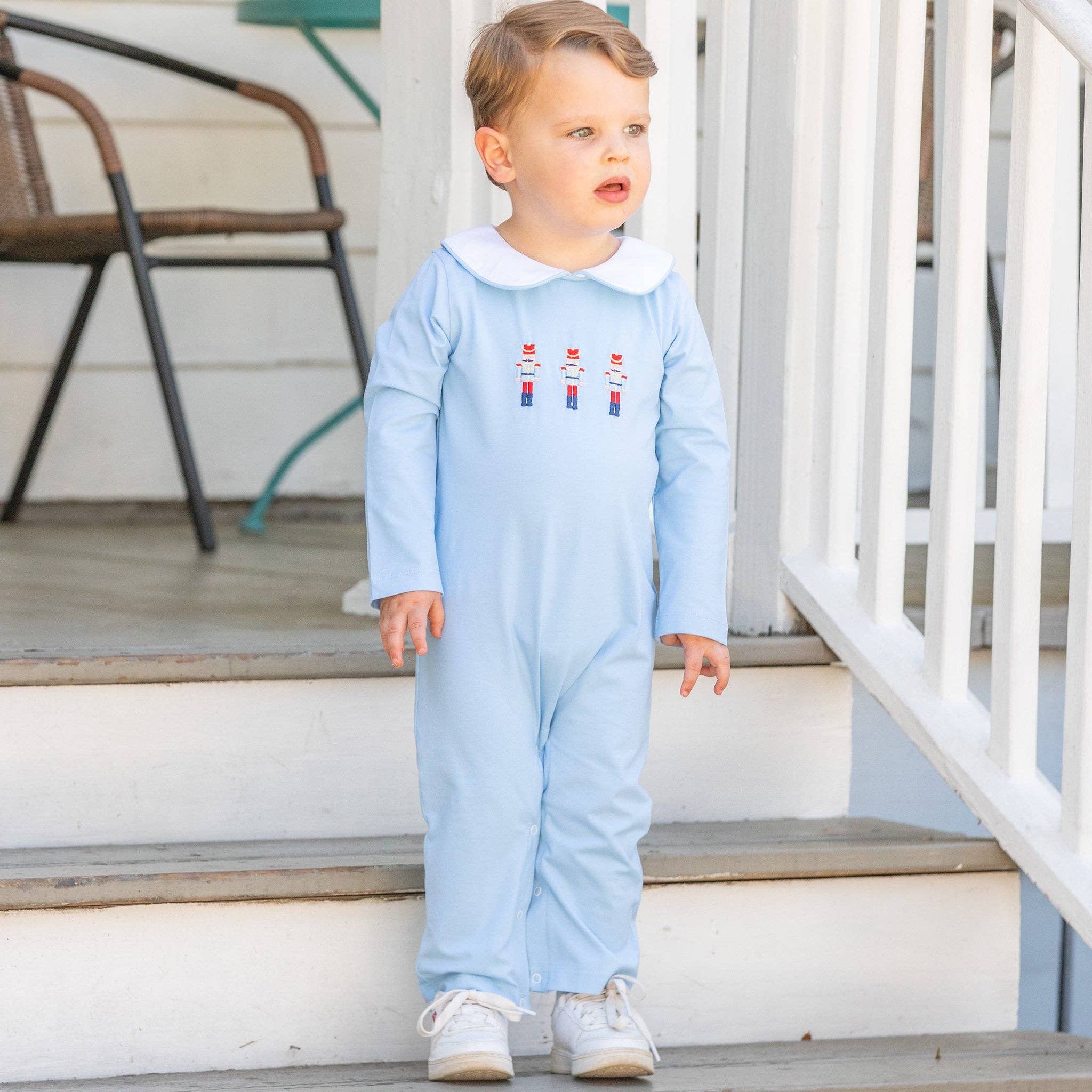 Boys Collar Romper - Nutcracker: 12M