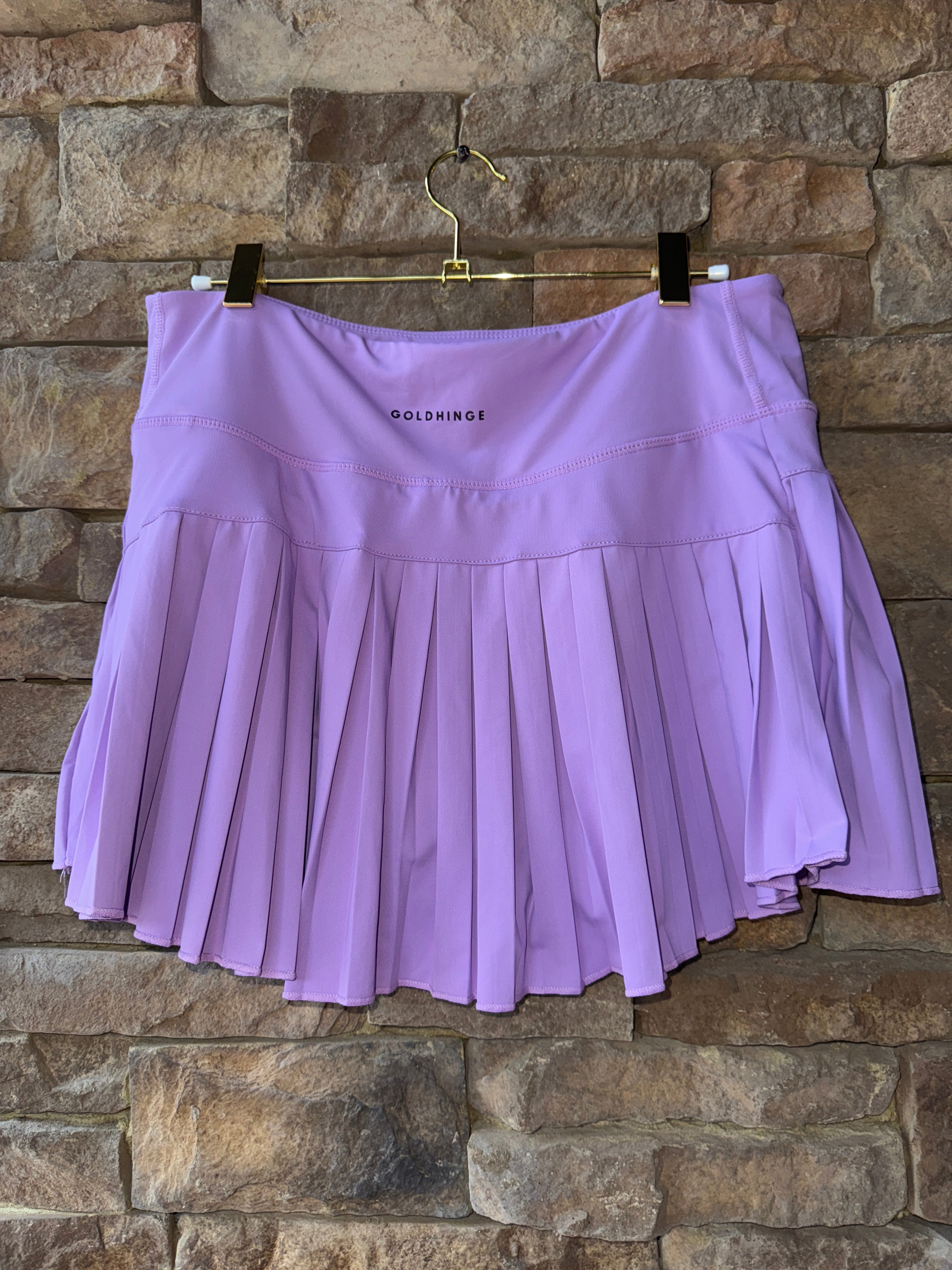Goldhinge Pleated Tennis Skirt Purple XL