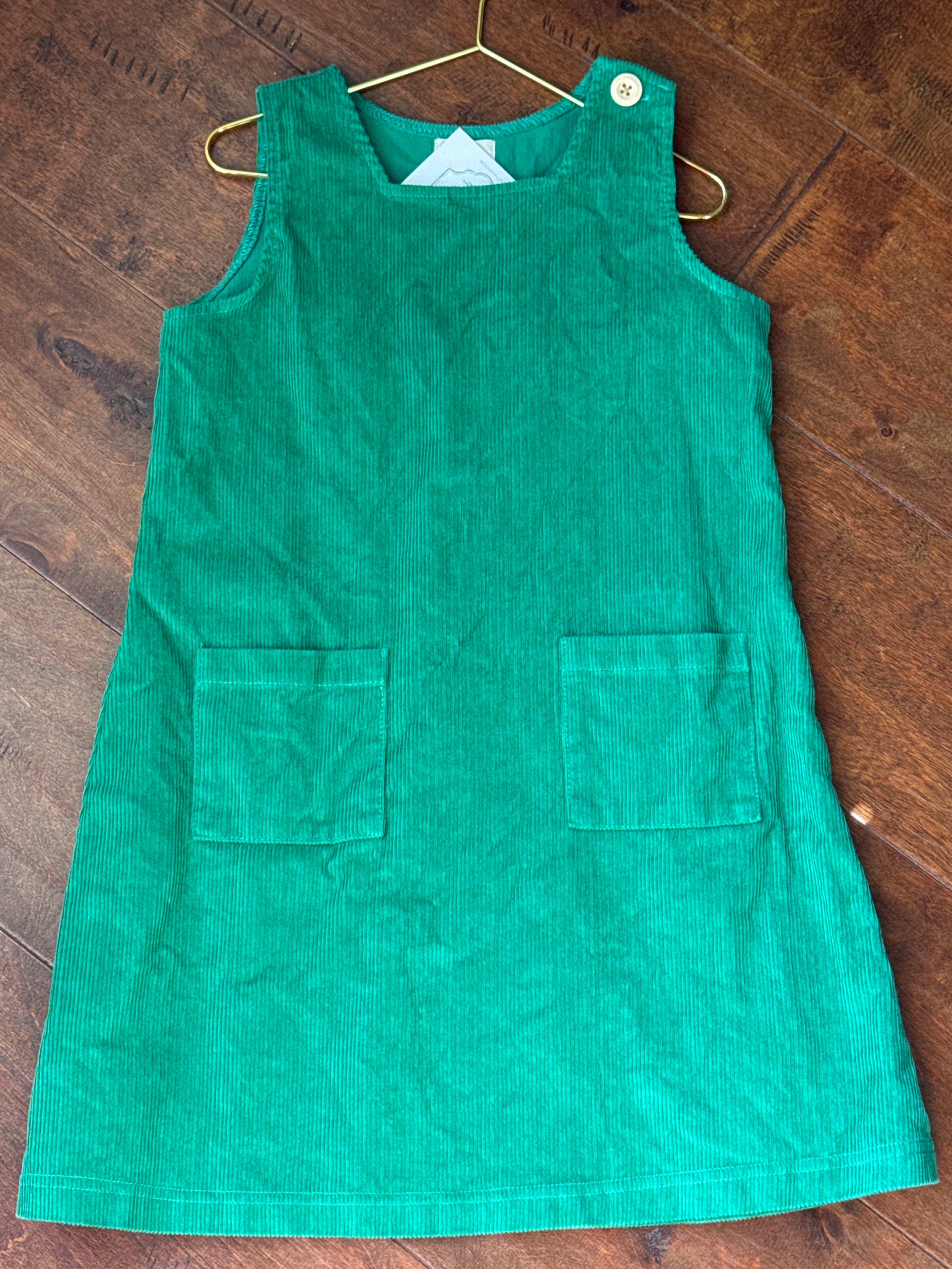 The Oaks Apparel Green Cord Dress 6