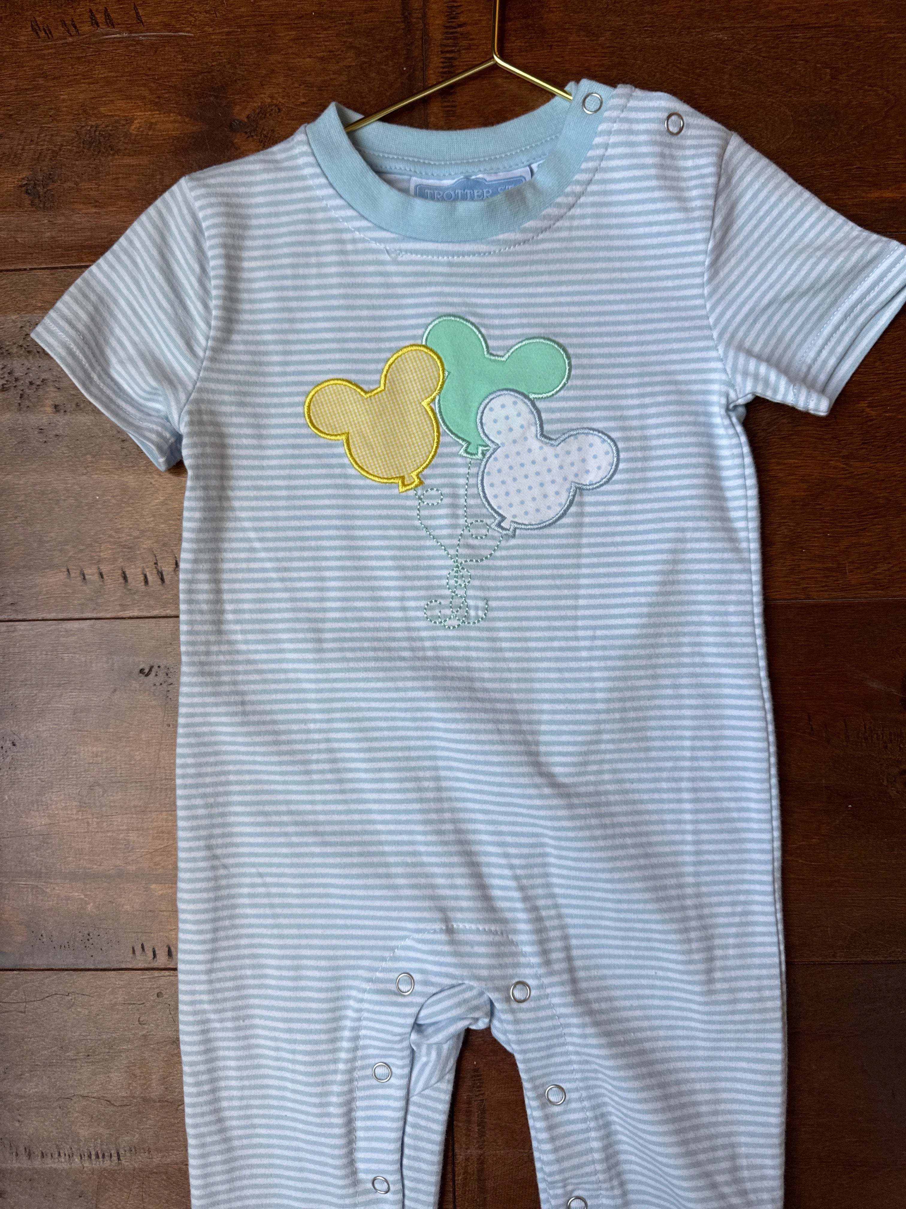 Trotter Street Mickey Applique Romper 9m