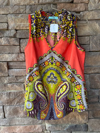 Karlie Vintage Ruffle Tank Swing Top M