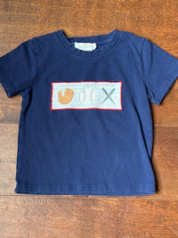 Baseball Smocked SS Tshirt 3t