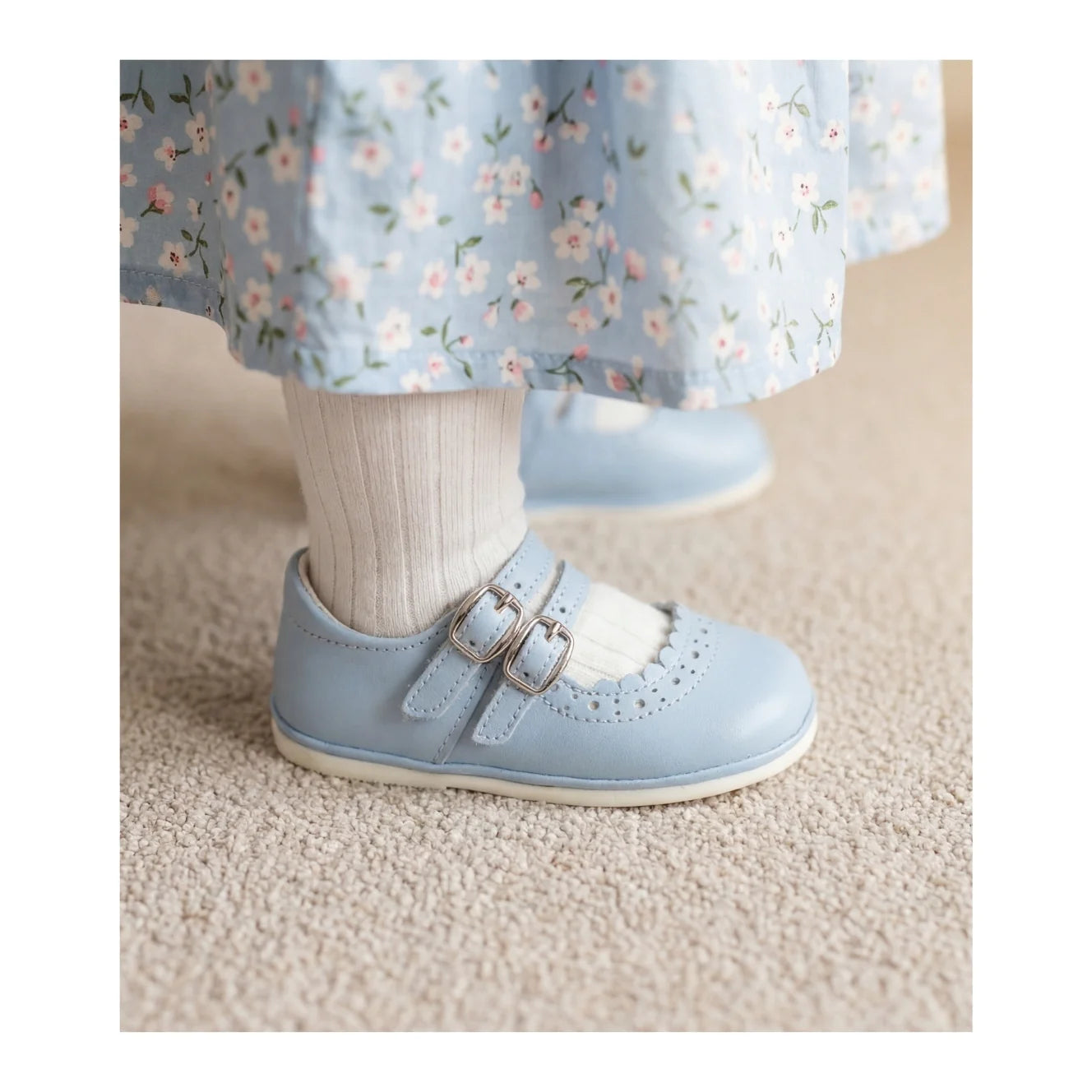 Elise Double Strap Mary Jane-Bluebell Blue