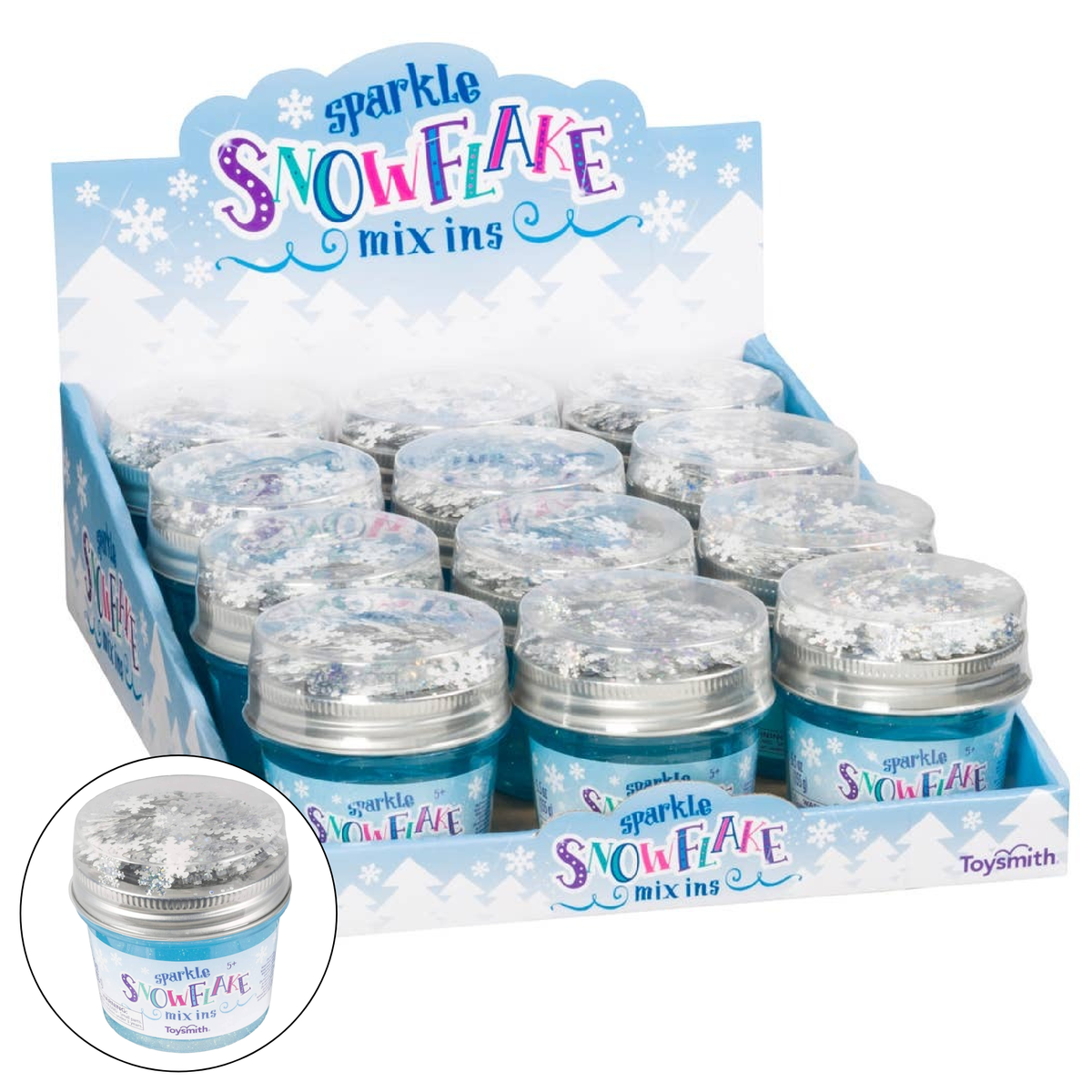 Snowflake Mix Ins Slime/Confetti Kit, Holiday, Christmas
