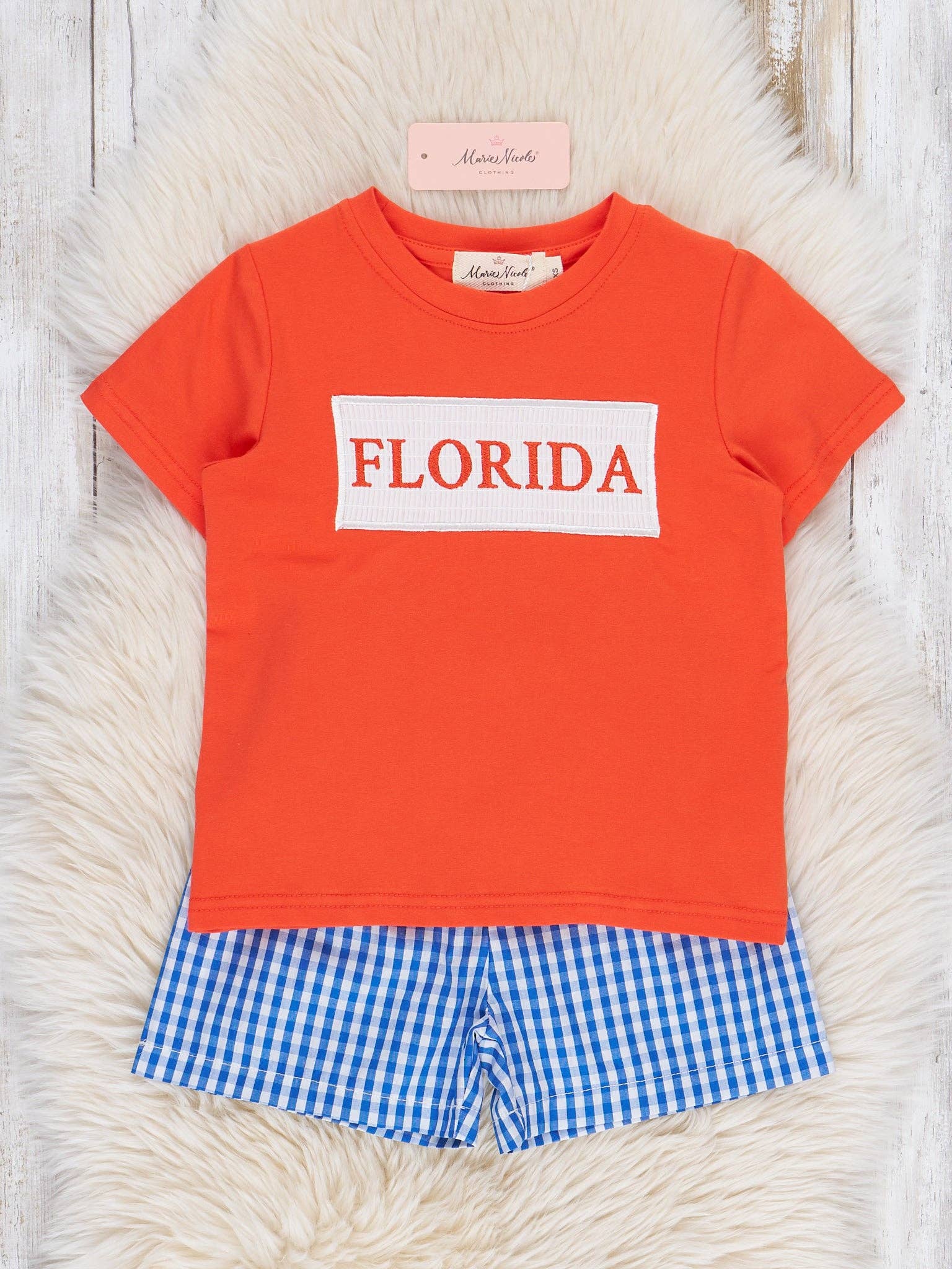 Florida Smocked Gingham Outfit: S(2yrs)