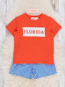 Florida Smocked Gingham Outfit: L(4yrs)