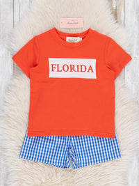Florida Smocked Gingham Outfit: L(4yrs)