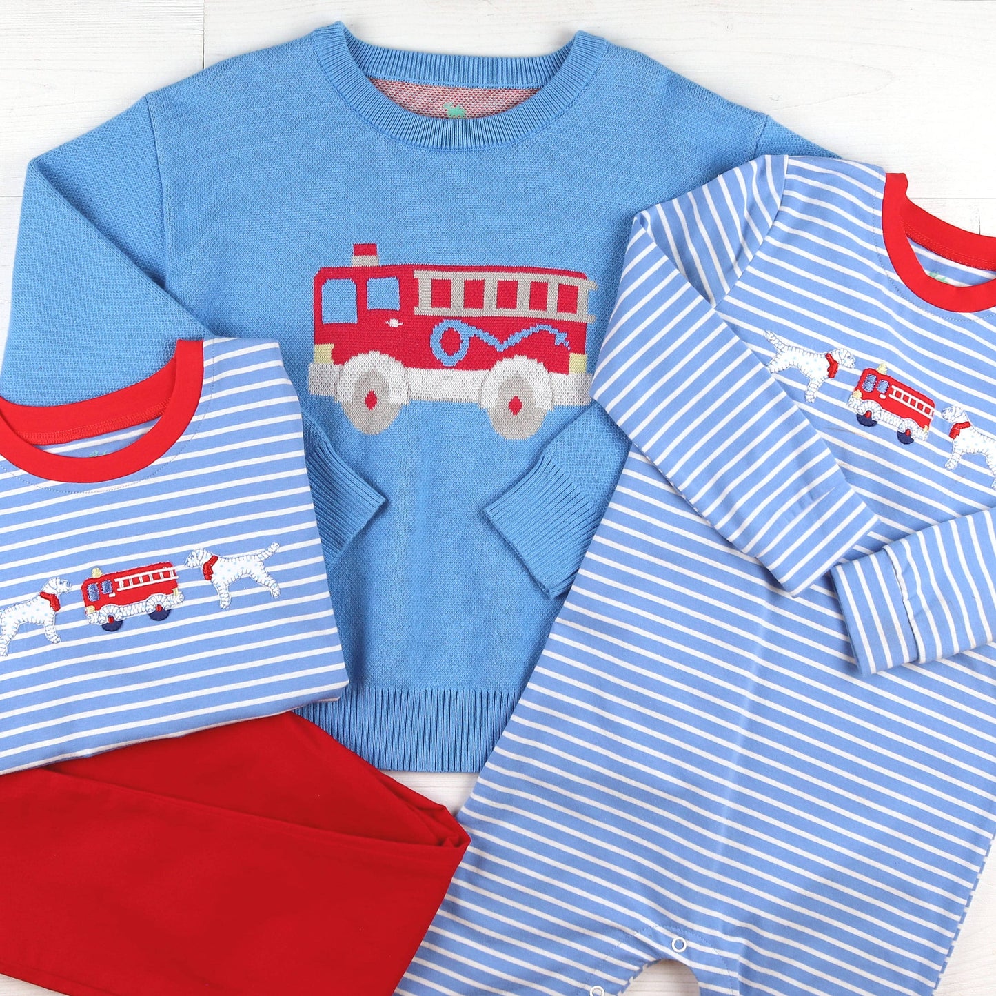 Fire Truck Dalmation Romper