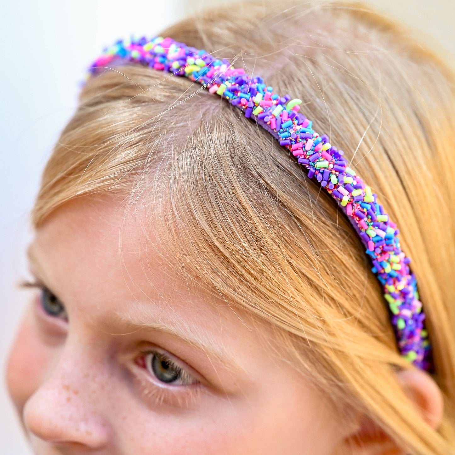 Thin Sprinkle Headband - Non Slip Hair Accessories for Kids: Pink