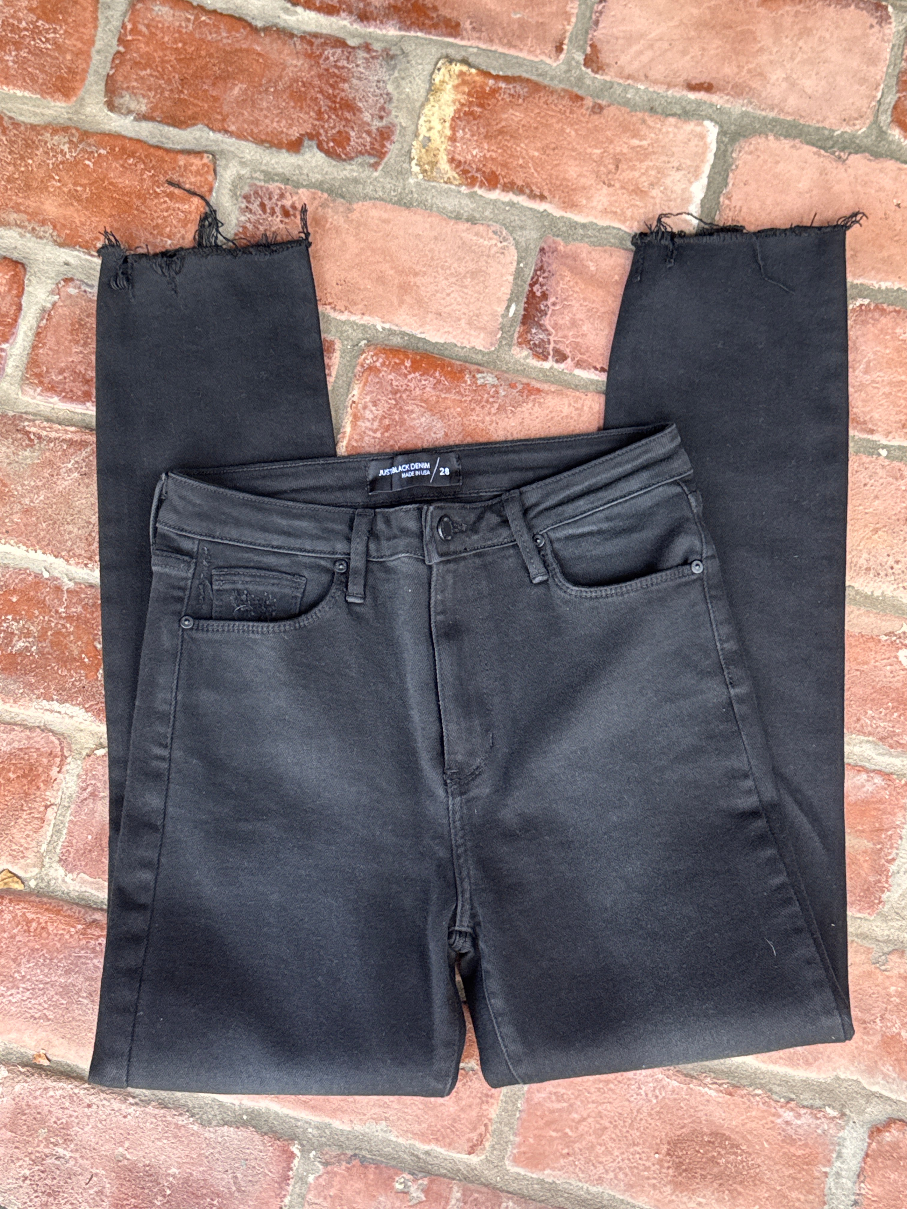 Just Black Denim Raw Hem 28