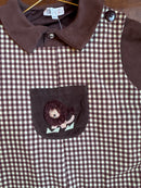 Royal Kids Brown Gingham Lion Longall 3T