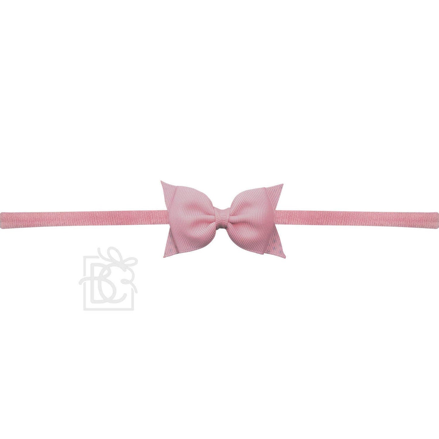 1/4" PANTYHOSE HEADBAND W/ 2.5" FLAT SOPHIA BOW: RED
