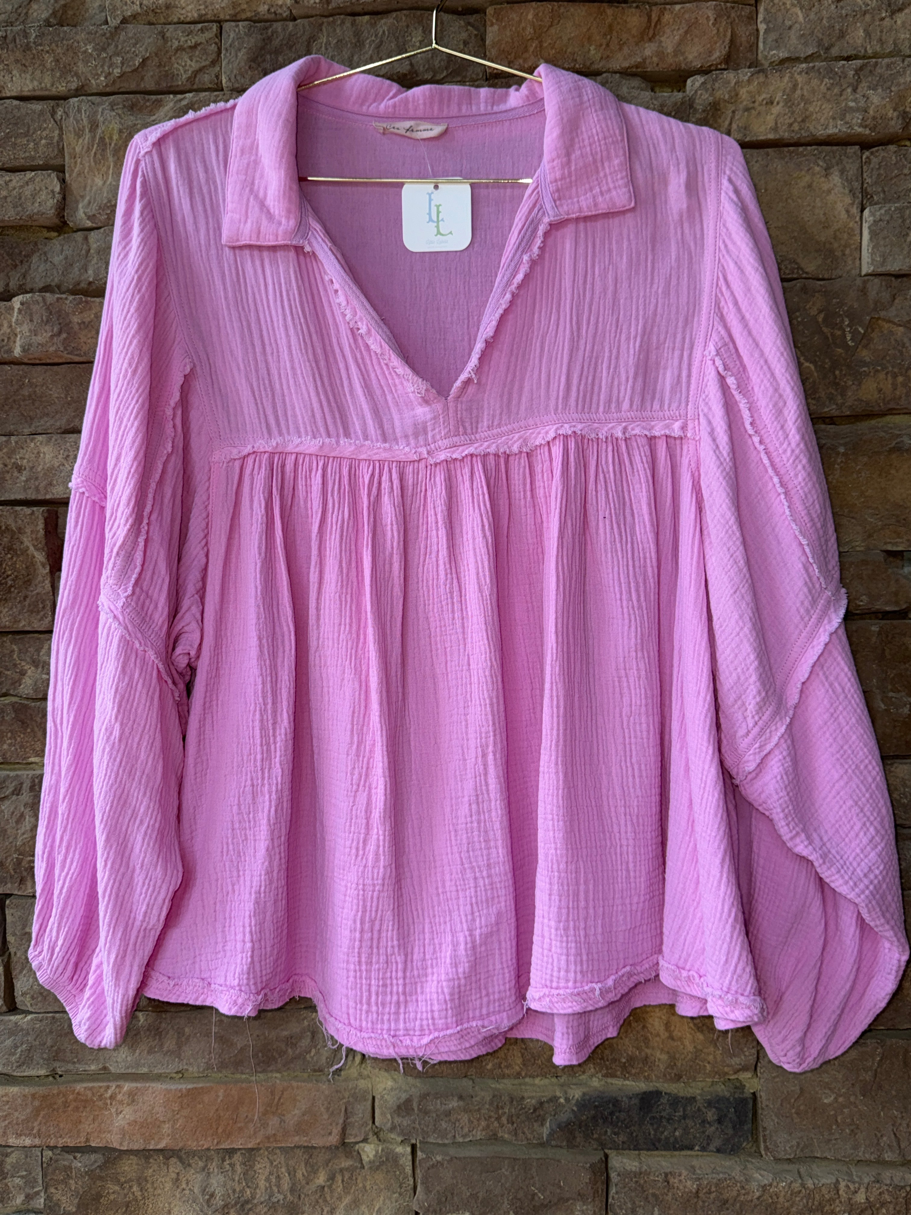 Ces Femme Pink Ls Top M