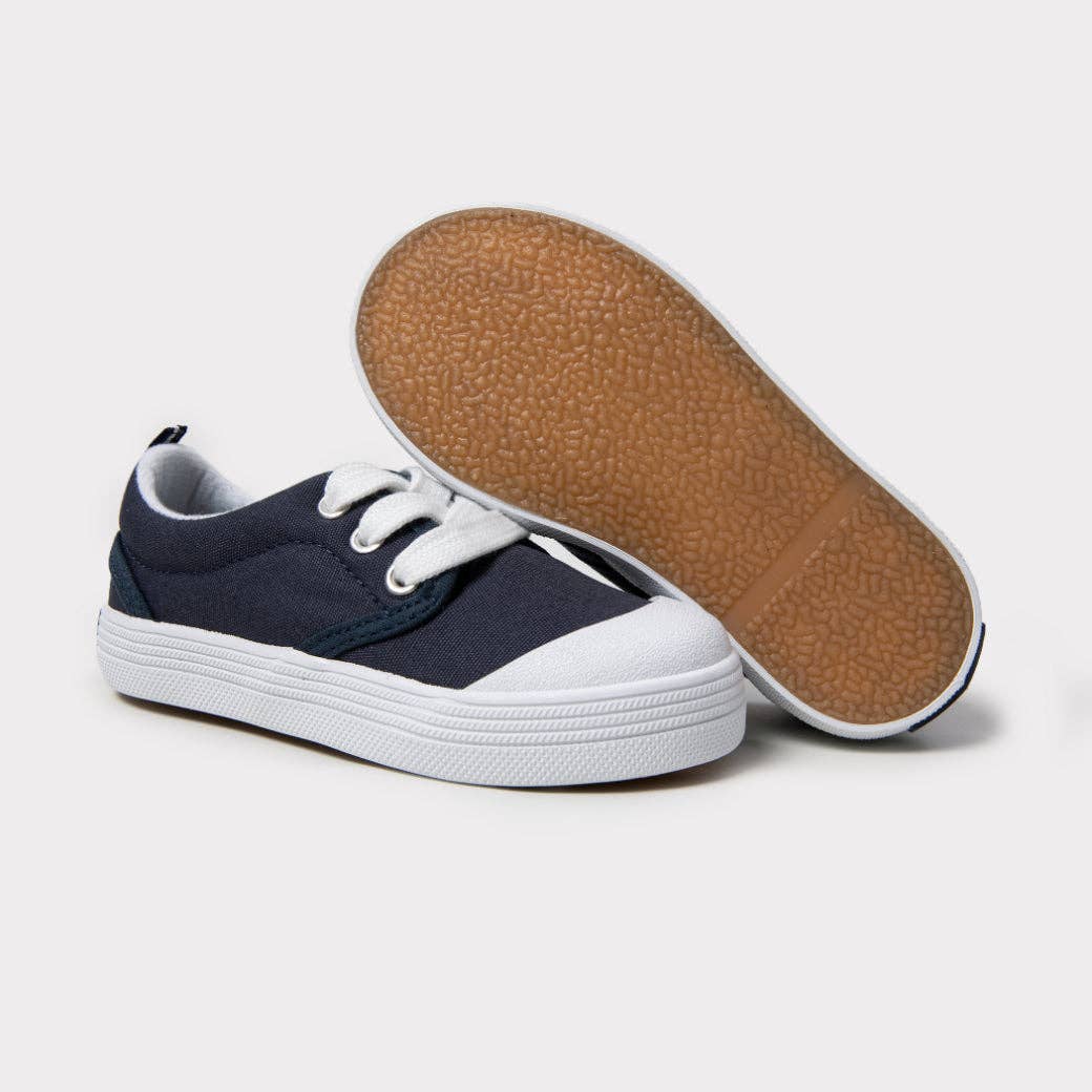 Shelby Boys Lace-Up Sneaker: Navy