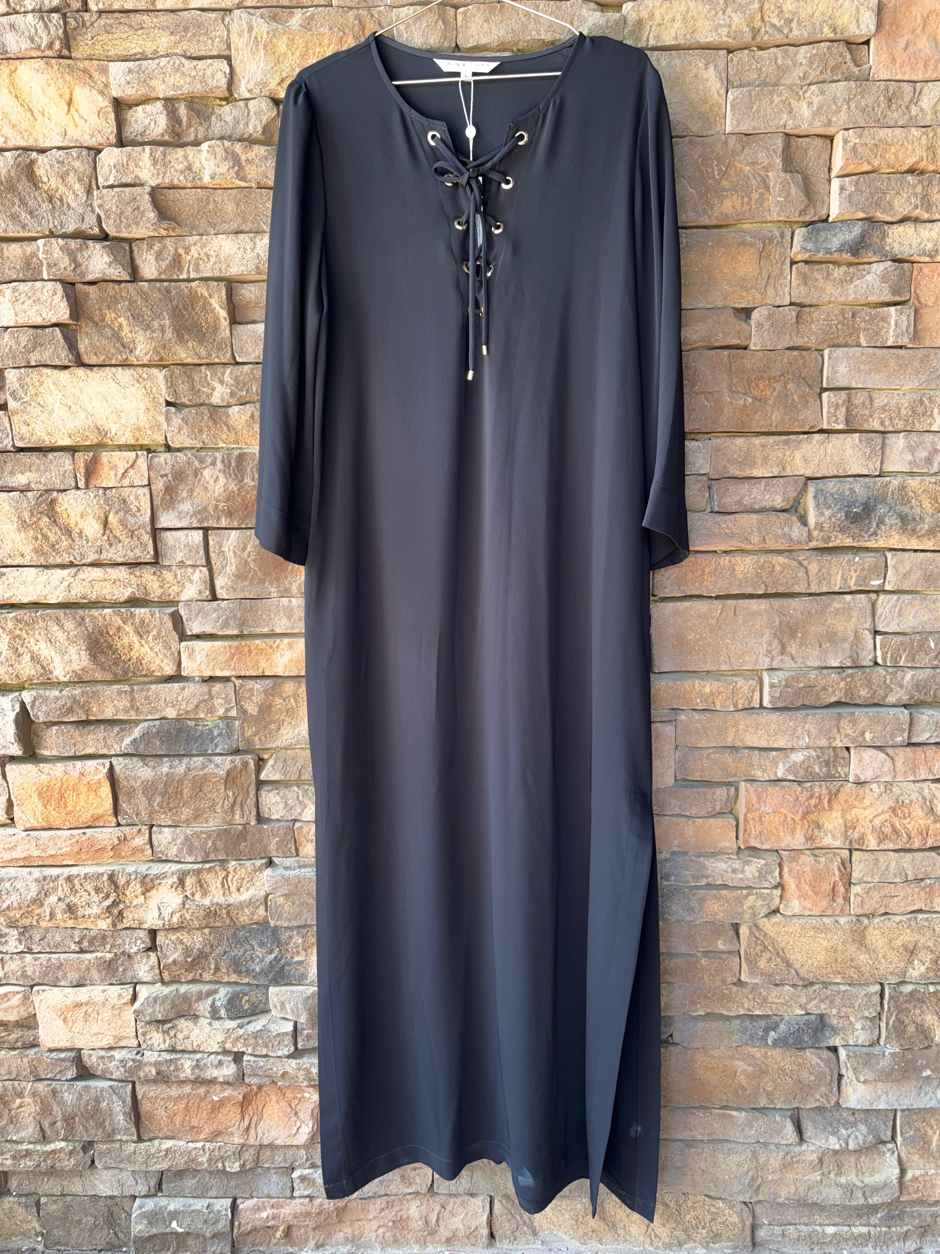 Trina Turk Catamaran Dress Black L