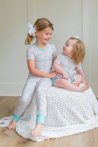 Pink/Blue Crab Peplum Set: 2T