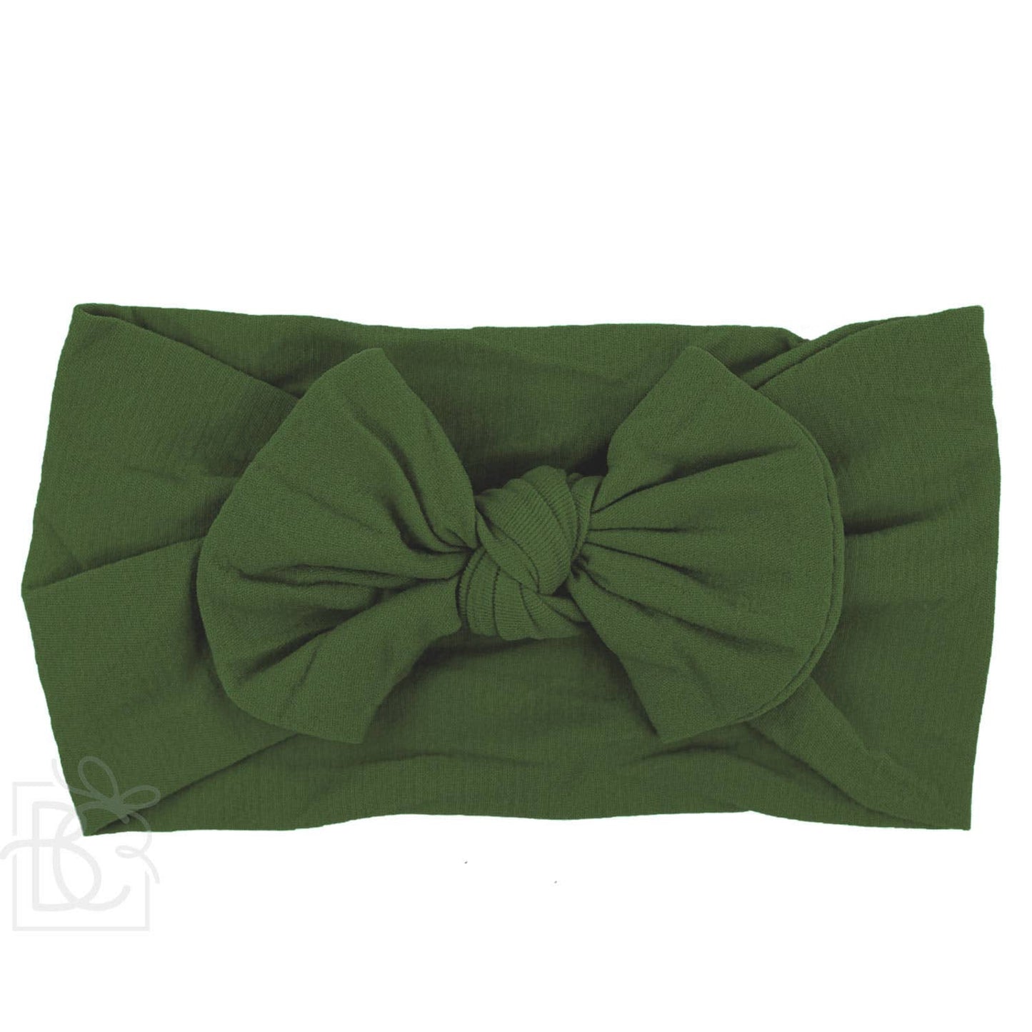 WIDE PANTYHOSE HEADBAND WITH KNOT BOW (SOLIDS): WHITE