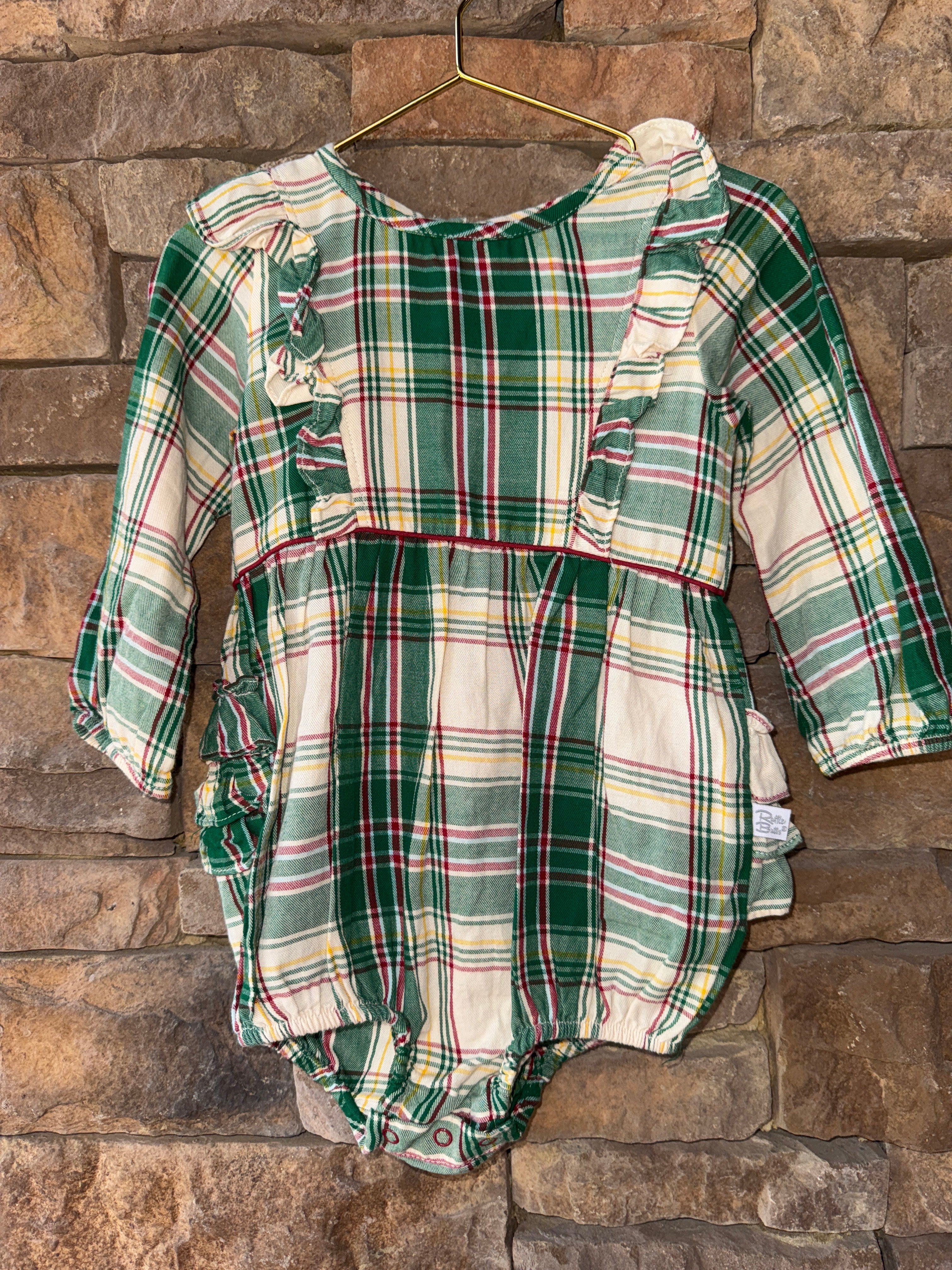 Ruffle Butts Plaid Bubble 18-24M