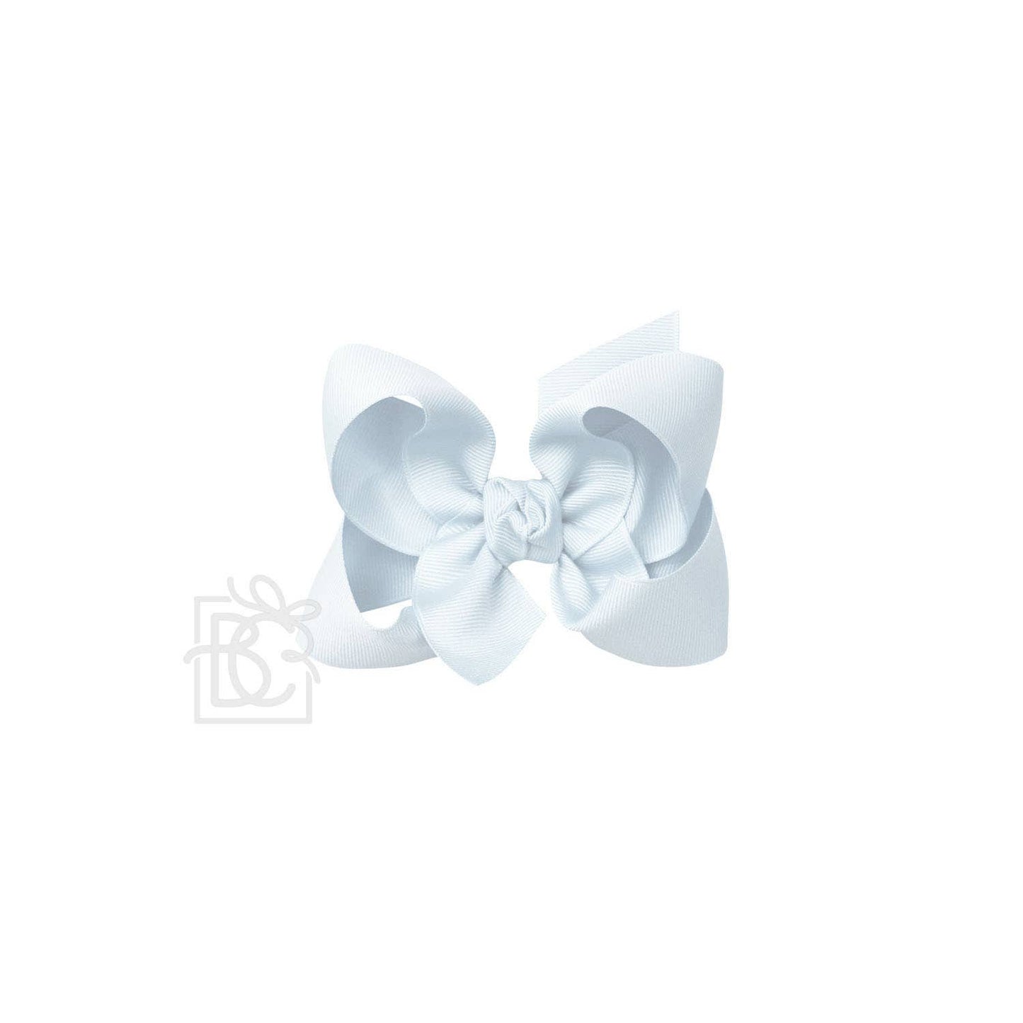 SIGNATURE GROSGRAIN BOW ON CLIP: 4.5" Large - 1.5" Ribbon on Alligator Clip / POWDER BLUE