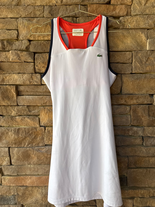 Lacoste Sport Tennis Dress Open Back Size 38 Medium