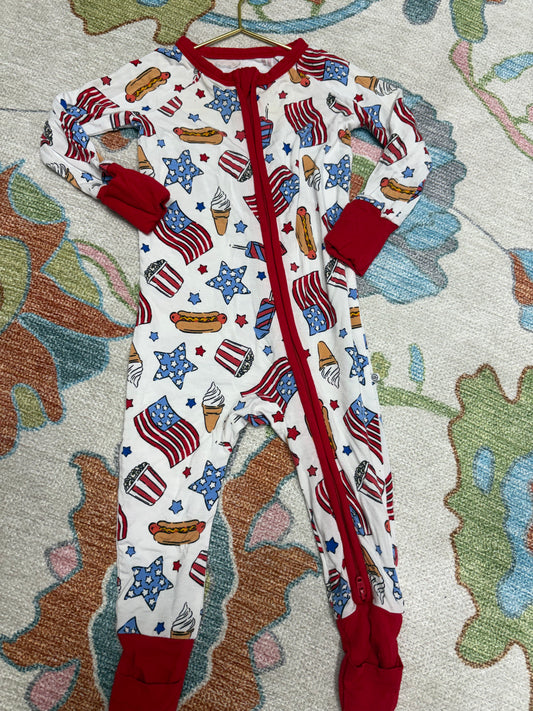 Caden Lane Pjs American 3-6M