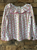 Smockingbird Ornament Ruffle Collar Knit Shirt 3T