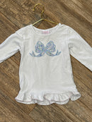 Stitchy Fish LS Bow Top 4T