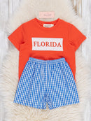 Florida Smocked Gingham Outfit: L(4yrs)