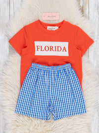 Florida Smocked Gingham Outfit: L(4yrs)