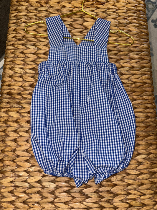 TBBC Blue Gingham Sunsuit 12-18M