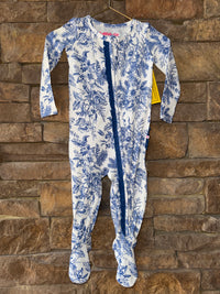 RuffleButts Winterbliss Toile Footie 6-12m