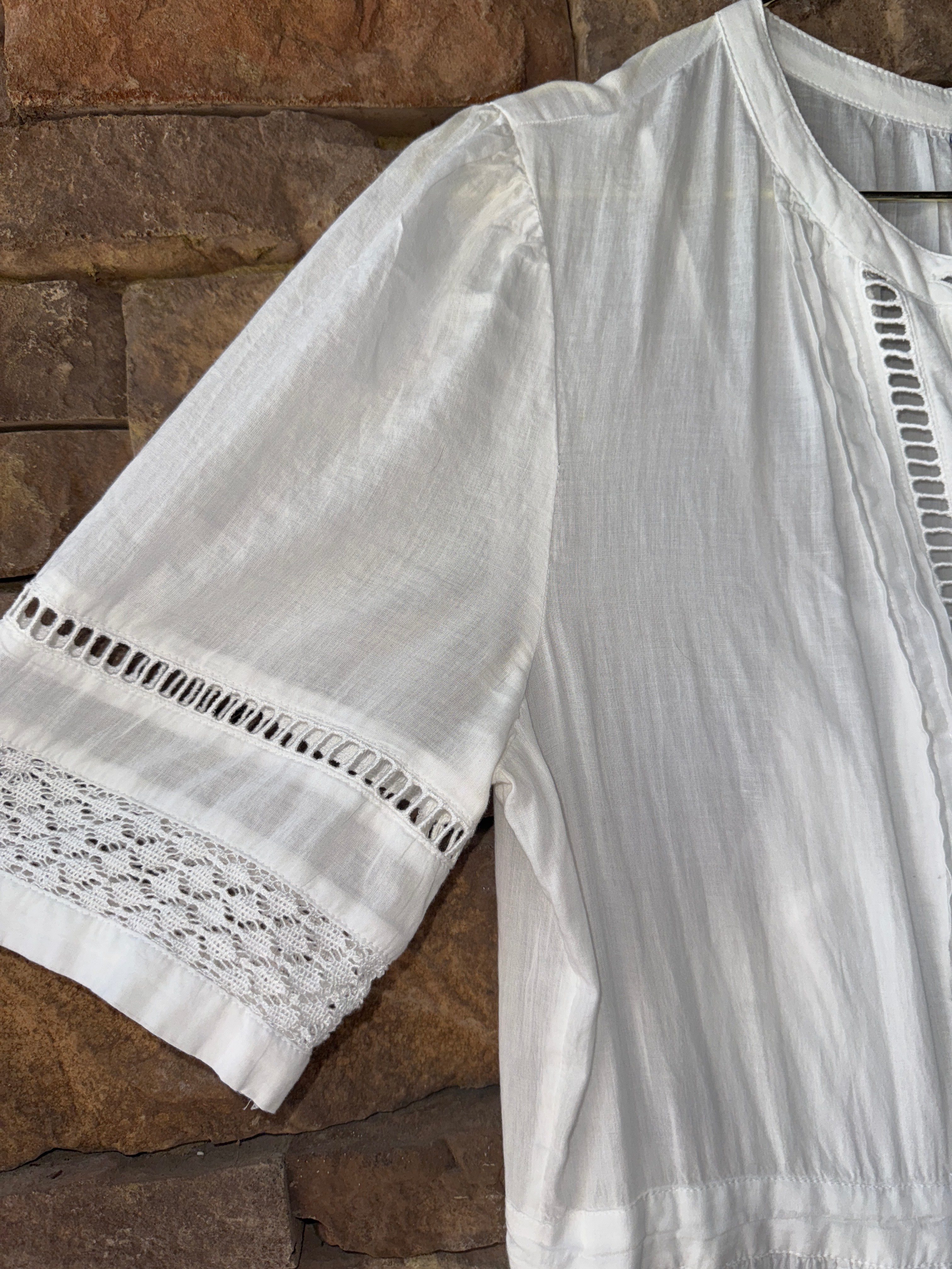 GAP White Eyelet Maxi Dress M