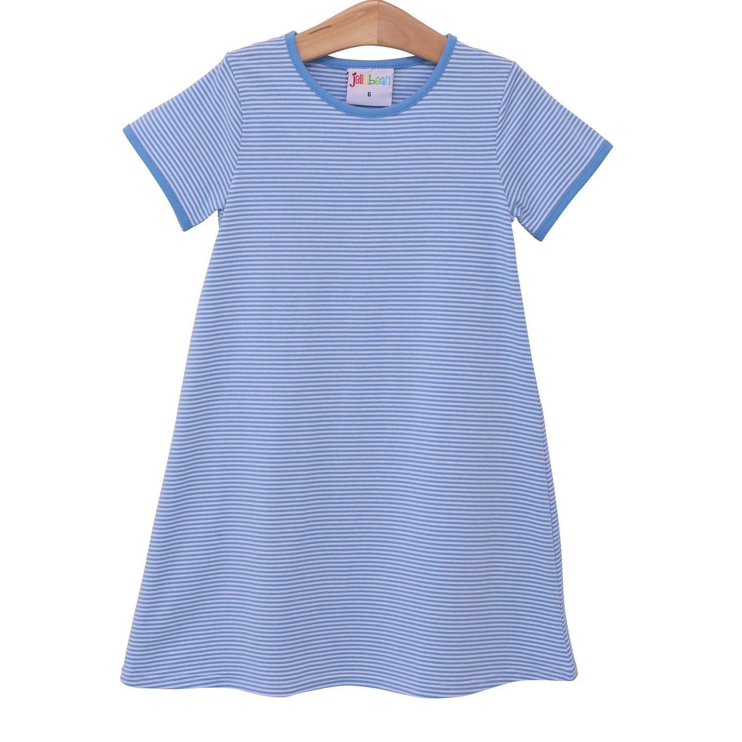 Sarah Dress Cornflower-Blue Stripe