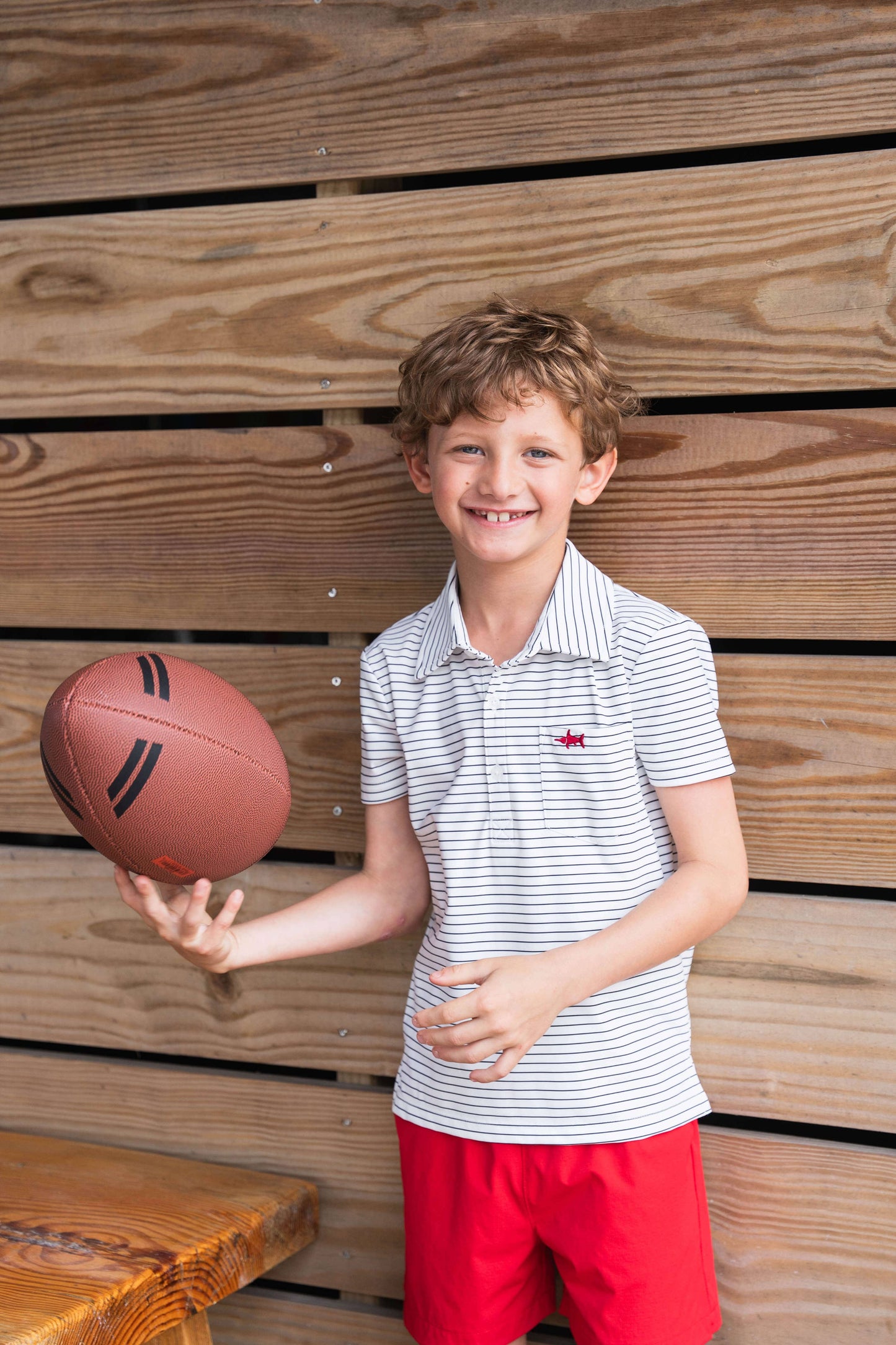 Marco Boys Performance Polo - Black/White Stripe