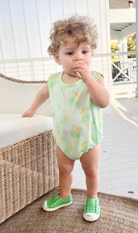 Mint Pelican Bubble Romper: 18-24M