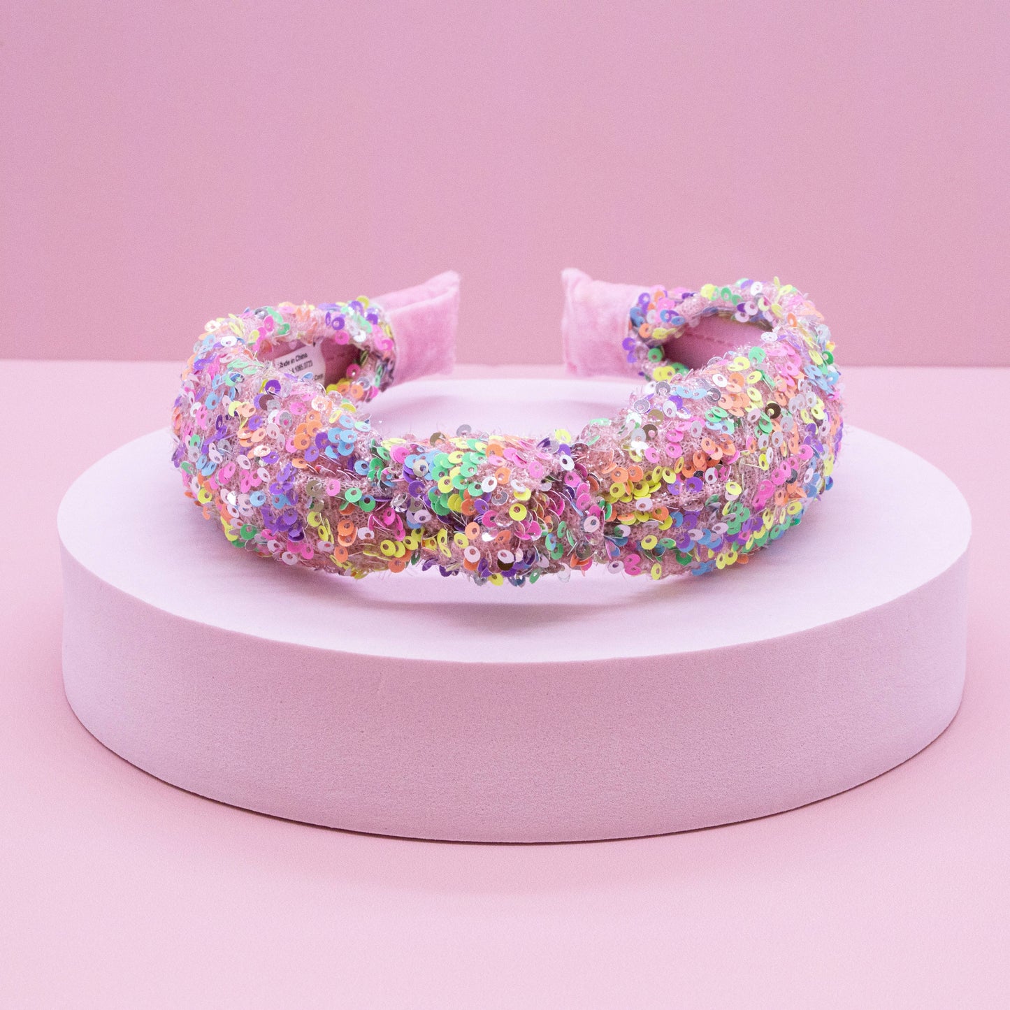 Kids Knot Headband - Sequin Knotted Hair Band Accessories: Gold