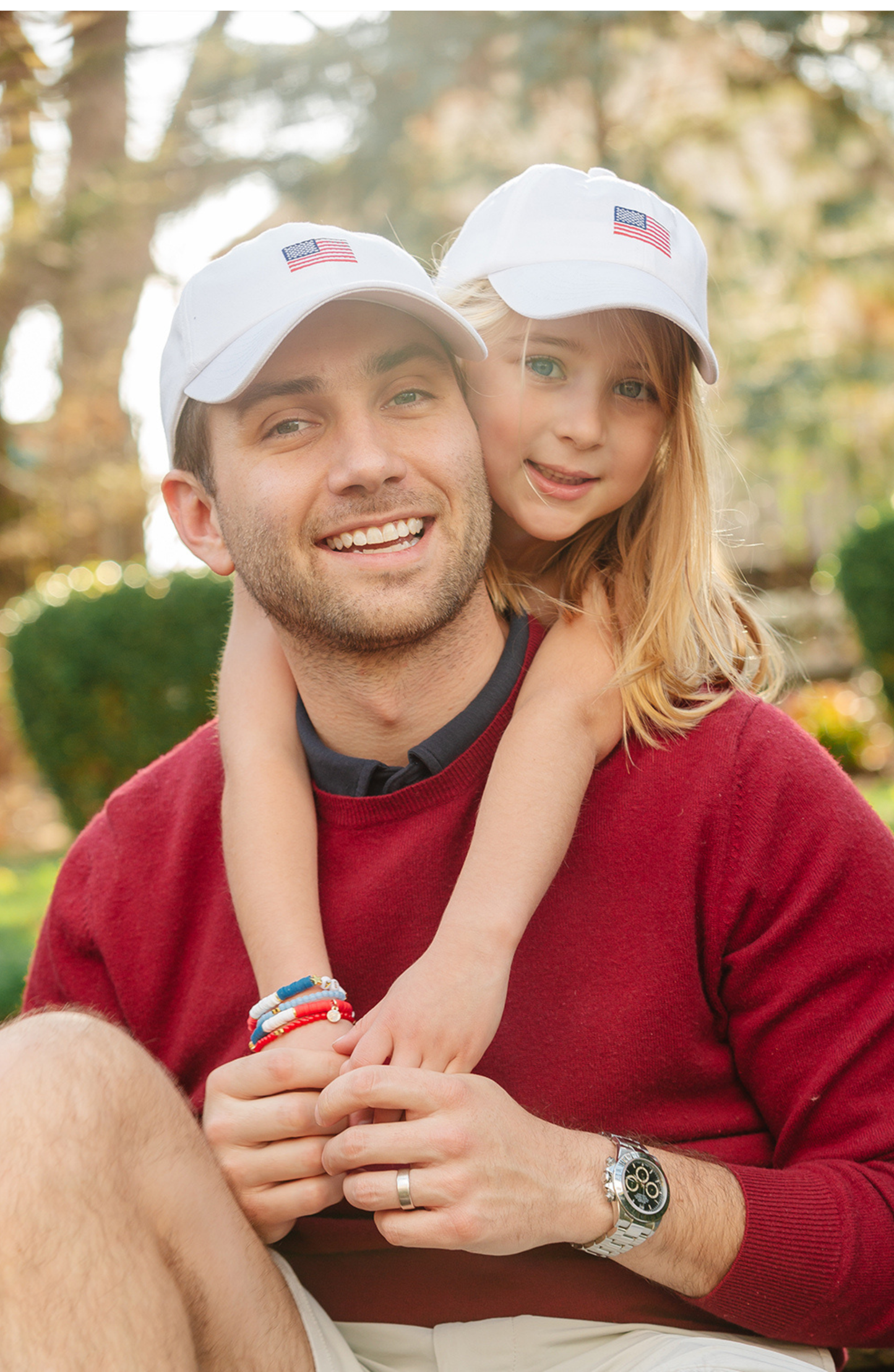 2026 American Flag Bow Baseball Hat: Youth (Ages 2-7)
