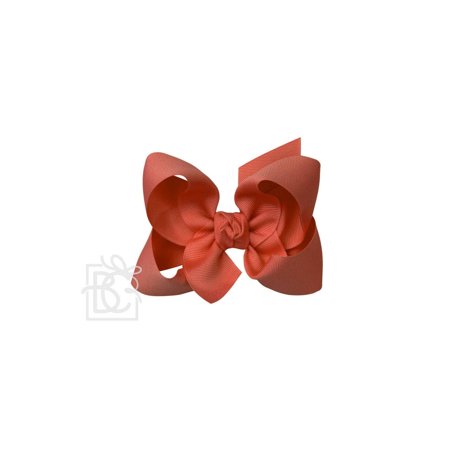 SIGNATURE GROSGRAIN BOW ON CLIP: 4.5" Large - 1.5" Ribbon on Alligator Clip / MANDARINE ORANGE