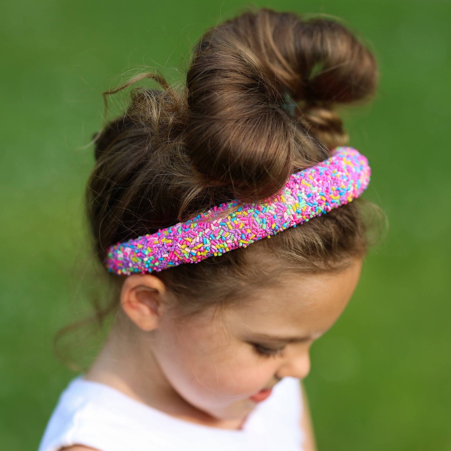 Padded Sprinkles Headband - Confetti Hair Band: Hot Pink