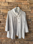 Karlie Grey Wool Turtleneck Cardigan M
