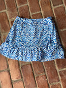 Blue Leopard Tennis Skirt M