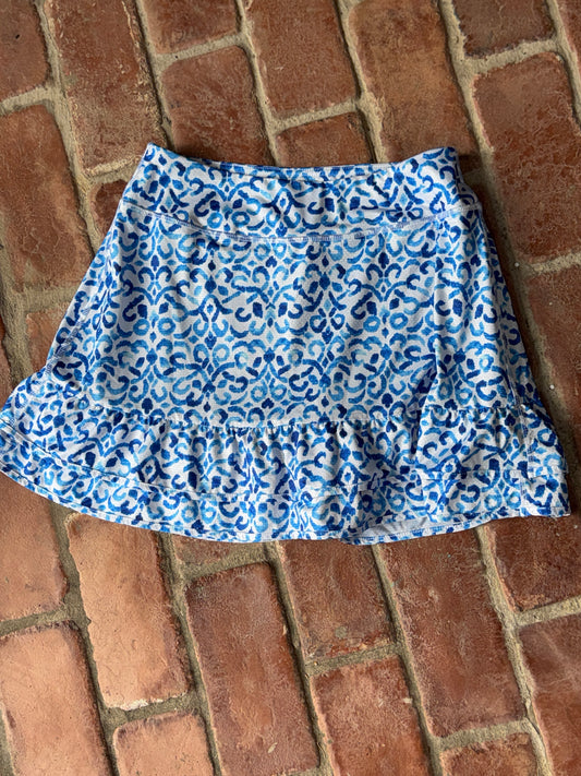 Blue Leopard Tennis Skirt M