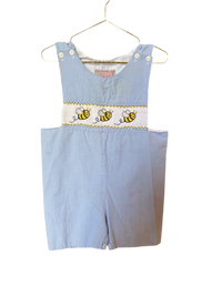 Smocked polka dot bee Jon Jon 3T