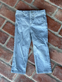 Grey Straight Leg Khakis 3T