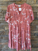Loft Mauve Floral Dress S